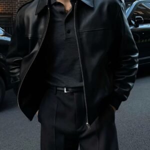 Men’s Stylish Black Leather Jacket